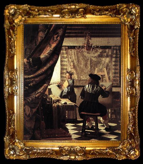 framed  Jan Vermeer The Art of Painting, ta009-2